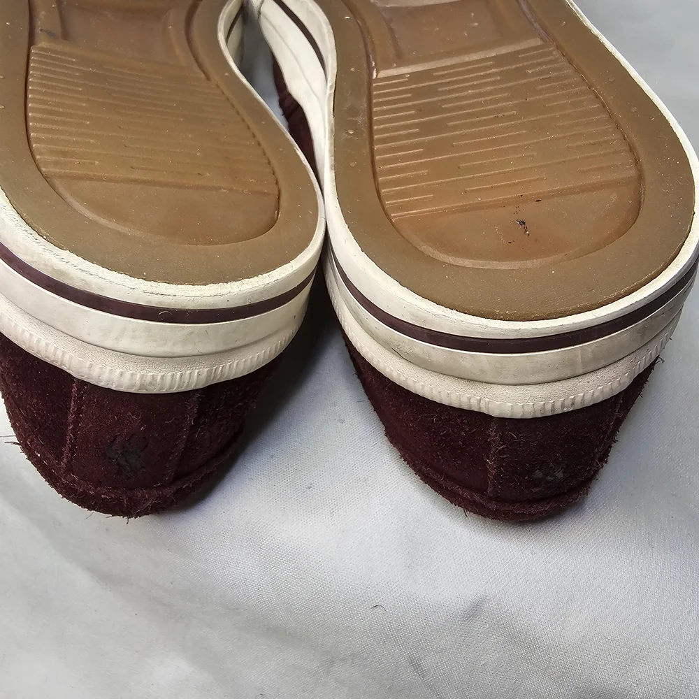 Polo Ralph Lauren Vaughn Shoes - Men's Size 10 - Burgundy Suede Slip-On Sneakers